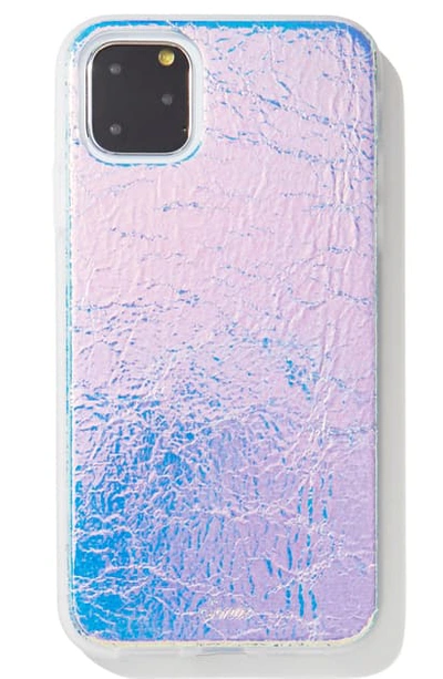 Shop Sonix Holographic Faux Leather Iphone 11, 11 Pro & 11 Pro Max Case In Silver