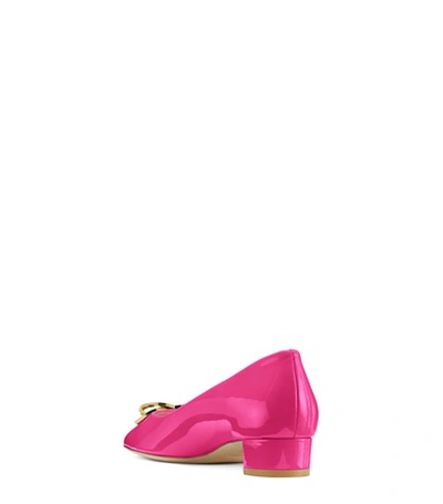 Shop Stuart Weitzman Anicia 25 In Peonia Hot Pink Patent Leather