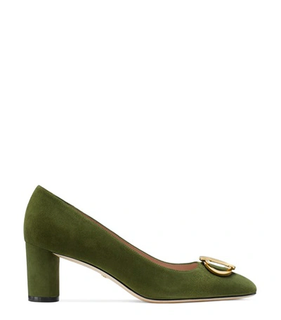 Shop Stuart Weitzman The Anicia 25 Pump In Foglia Green Suede