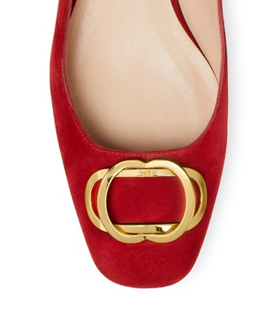 Shop Stuart Weitzman Anicia 25 In Chile Red Suede