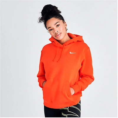 Shop Nike Women's Sportswear Oversized Hoodie In Orange