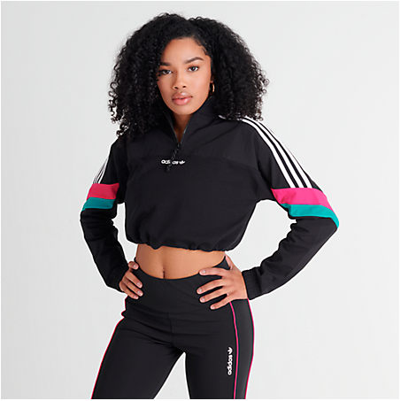 adidas zip crop top