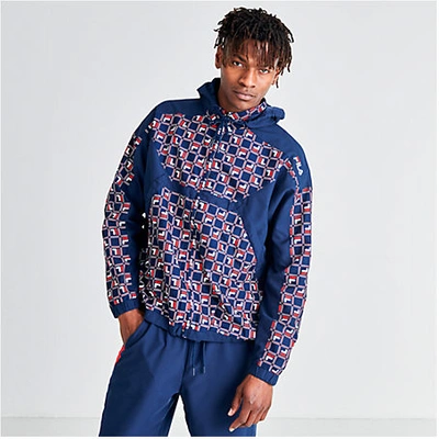 Shop Fila Men's Paride Colorblock Windbreaker Jacket In Blue
