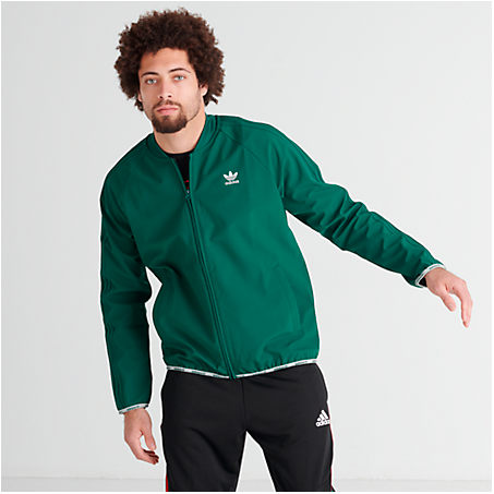 mens green adidas track jacket