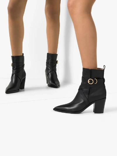 Shop Gianvito Rossi Black 70 Western Style Ankle Boot