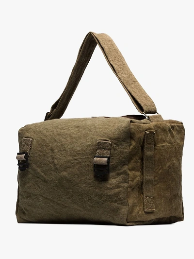 Shop By Walid Green Military Canvas Messenger Bag