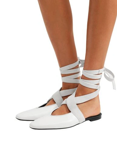 Shop Jw Anderson Ballet Flats In White
