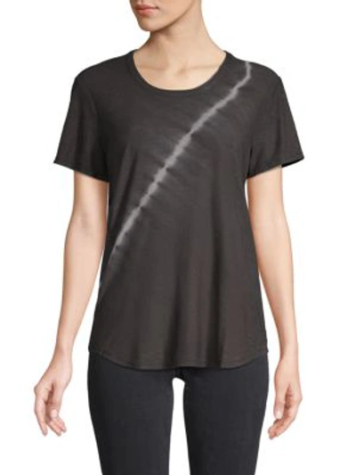 Shop James Perse Tie-dye T-shirt In Carbon Black