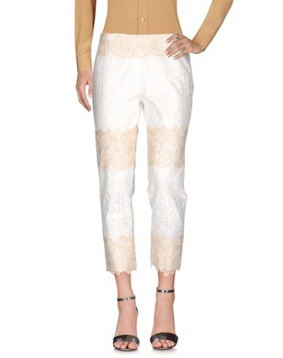 Shop Blumarine Woman Pants White Size 8 Polyester, Polyamide