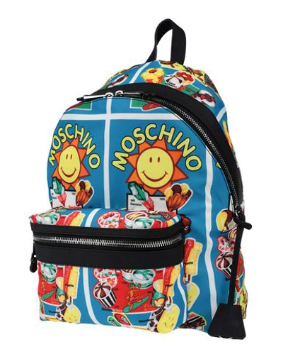 Shop Moschino Backpack & Fanny Pack In Sky Blue