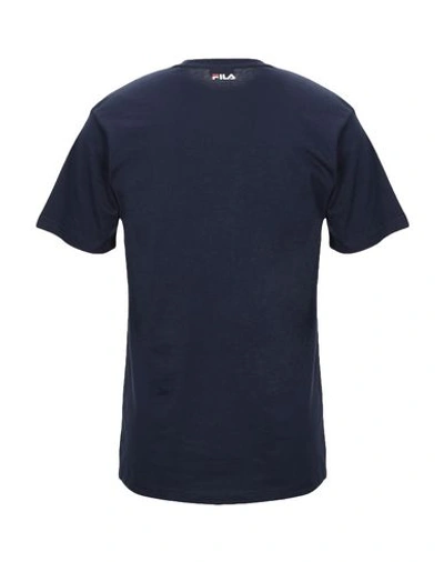 Shop Fila Man T-shirt Midnight Blue Size S Cotton