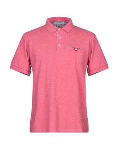 Shop Trussardi Collection Man Polo Shirt Coral Size Xs Cotton In Red