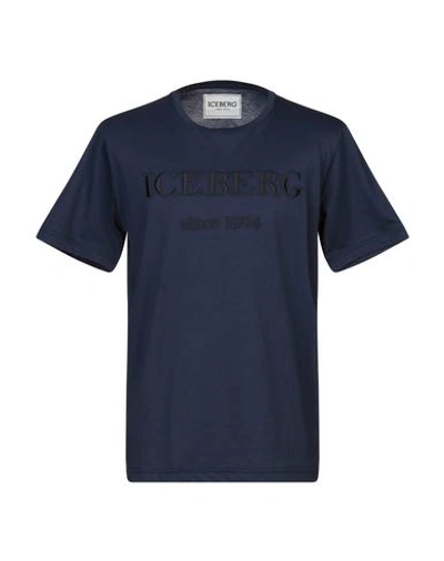 Shop Iceberg T-shirt In Dark Blue