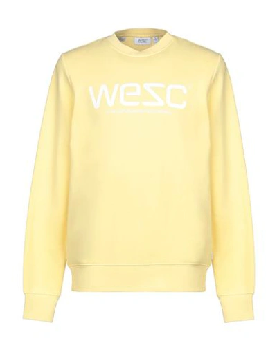 Shop Wesc Sweatshirt In Yellow