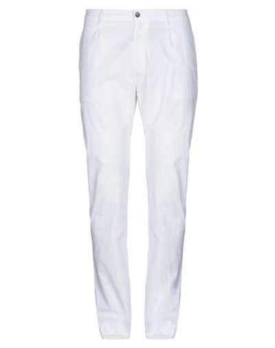 Shop Grey Daniele Alessandrini Man Pants White Size 38 Cotton, Elastane