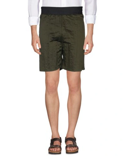 Shop Maison Margiela Shorts & Bermuda Shorts In Military Green