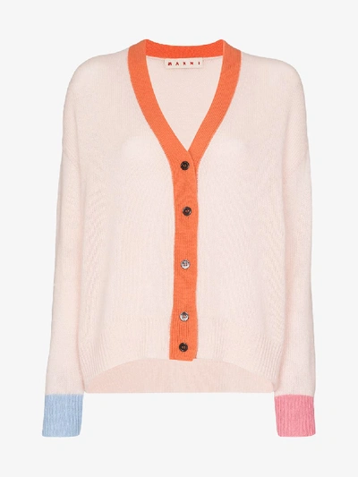 Shop Marni V-neck Cashmere Cardigan In Pink