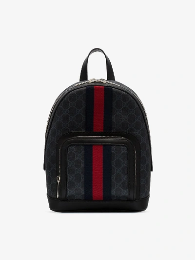 Shop Gucci Black Logo Web Stripe Backpack