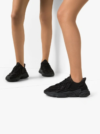 Shop Adidas Originals Adidas Black Ozweego 3d Lunar Mission Sneakers