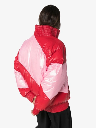 Shop House Of Holland Gestreifte Daunenjacke In Pink