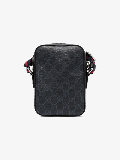 Shop Gucci Black Stripe Shoulder Strap Bag