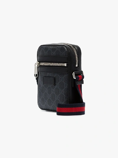 Shop Gucci Black Stripe Shoulder Strap Bag