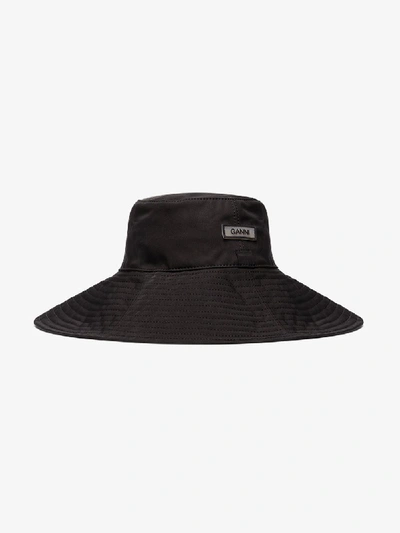 Shop Ganni Black Bucket Hat
