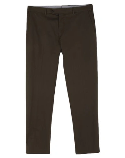 Shop Lubiam Casual Pants In Dark Green