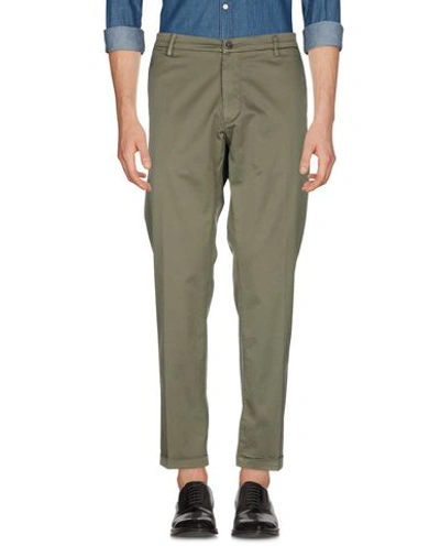 Re-hash Re_hash Man Pants Military Green Size 30 Cotton, Lyocell, Elastane In Green