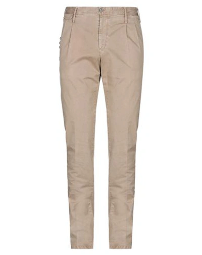 Shop Pt01 Pt Torino Man Pants Beige Size 40 Cotton, Elastane