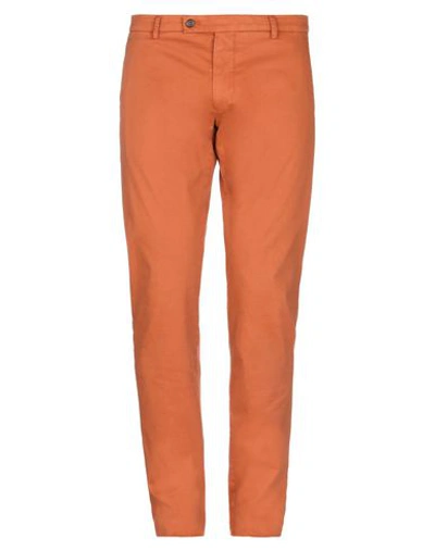 Shop Berwich Casual Pants In Brick Red