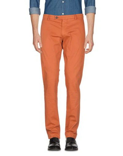 Shop Berwich Casual Pants In Brick Red