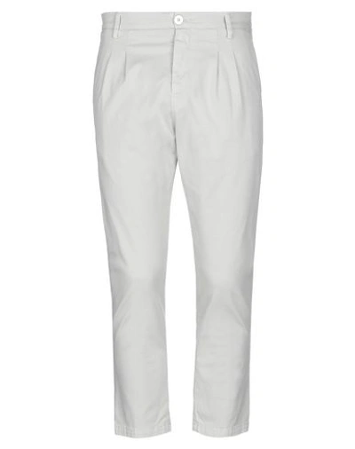 Shop Aglini Man Pants Light Grey Size 35 Cotton, Elastane