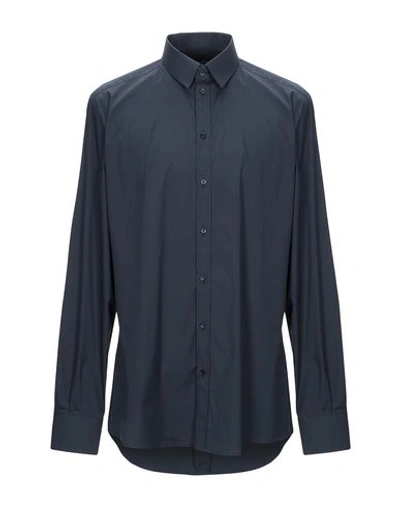 Shop Dolce & Gabbana Shirts In Dark Blue