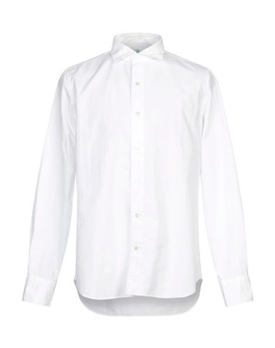 Shop Finamore 1925 Solid Color Shirt In White