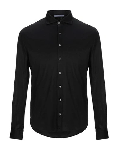 Shop Gran Sasso Man Shirt Black Size 44 Cotton