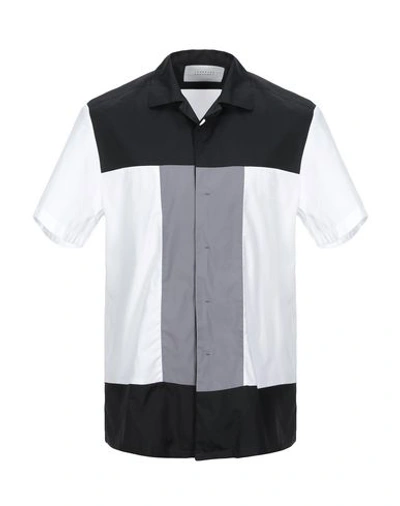Shop Low Brand Man Shirt Black Size 4 Cotton