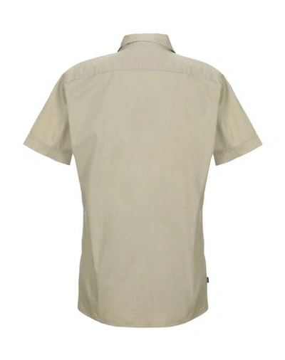 Shop Blauer Man Shirt Military Green Size Xl Cotton