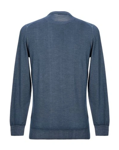 Shop Drumohr Man Sweater Slate Blue Size 40 Super 140s Wool