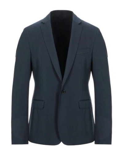 Shop Dondup Suit Jackets In Dark Blue