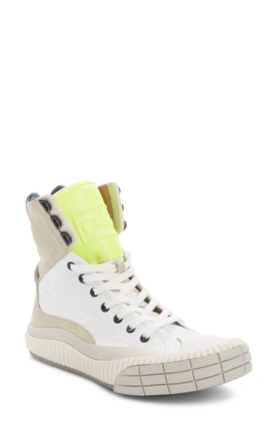 Shop Chloé Clint High Top Sneaker In Soft White