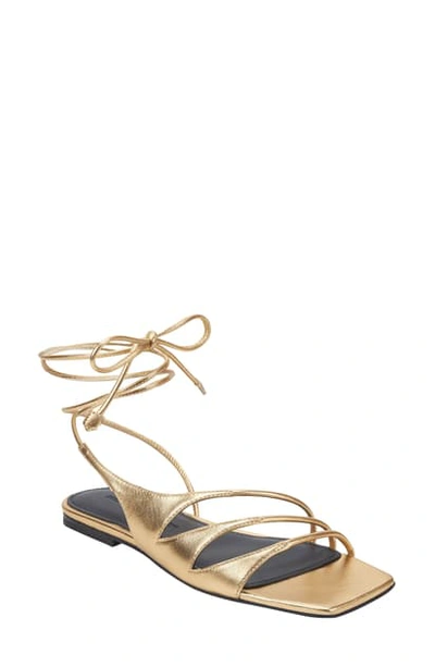 Shop Sigerson Morrison Faune Wrap Sandal In Gold