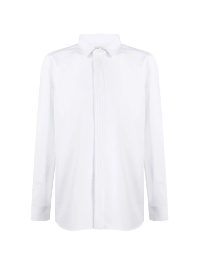 Shop Saint Laurent Spread Collar Shirt In White