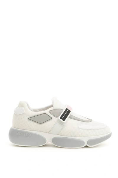 Prada Cloudbust Sneakers In White,pink,grey | ModeSens