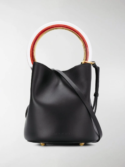 Shop Marni Small Pannier Bucket Bag In Black