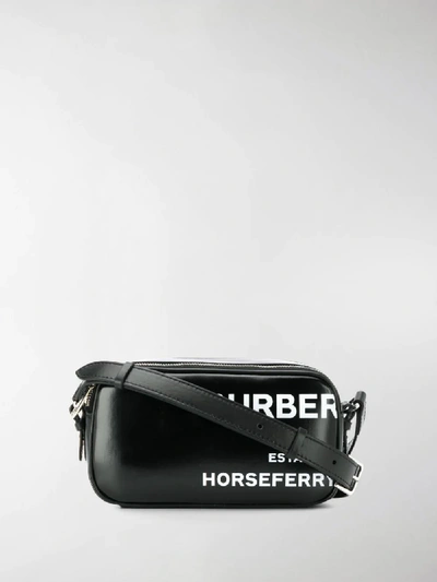 Shop Burberry Micro Horseferry Print Camera Bag In Black