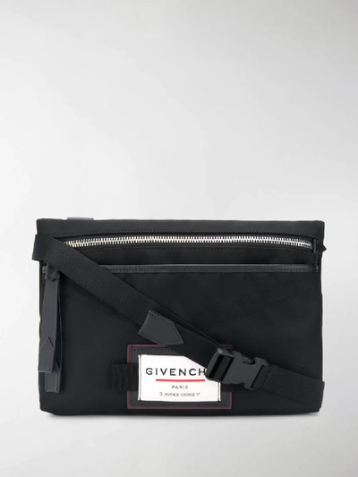 Shop Givenchy Logo-patch Messenger Bag In Black