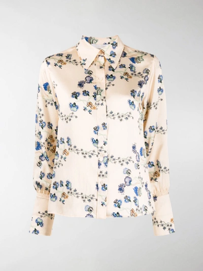 Shop Chloé Floral-print Shirt In Neutrals