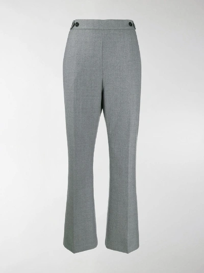 Shop Marni Flared Trousers In Grey