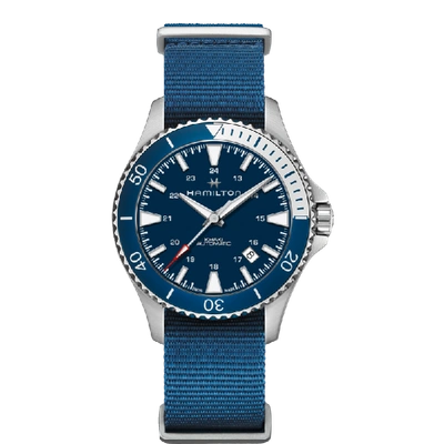 Shop Hamilton Khaki Navy Scuba Auto In Blue